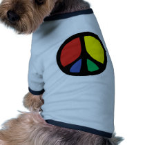 Simle Colourful Flowing Peace Sign pet clothing