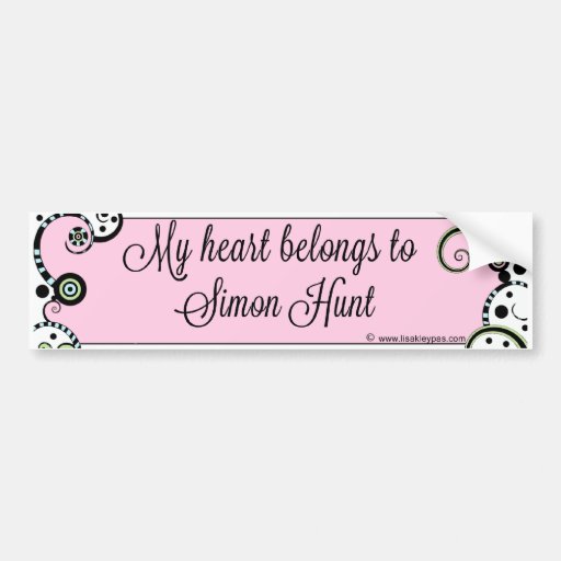Simon Hunt Bumper Sticker