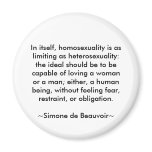 Simone de Beauvoir quote magnets