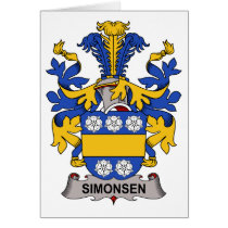 Simonsen Family Crest cards