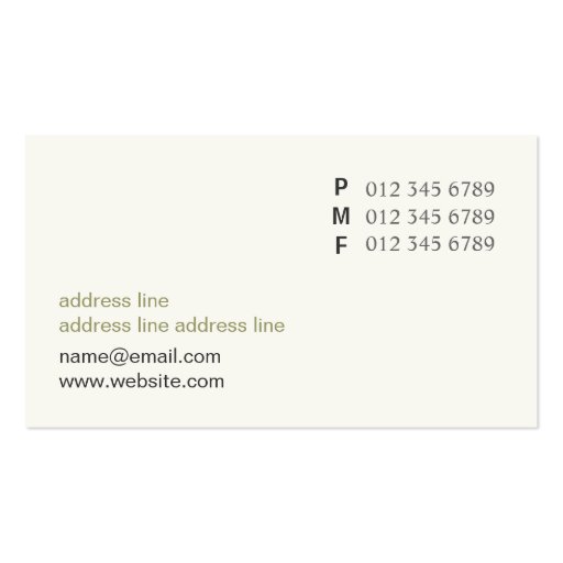 simple #01 business cards (back side)