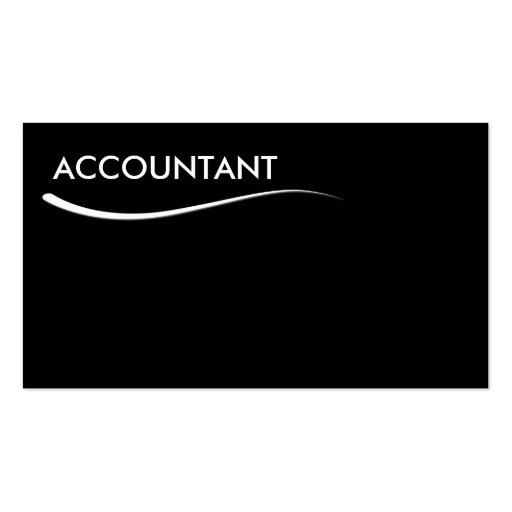 Simple Accountant Business Cards (front side)