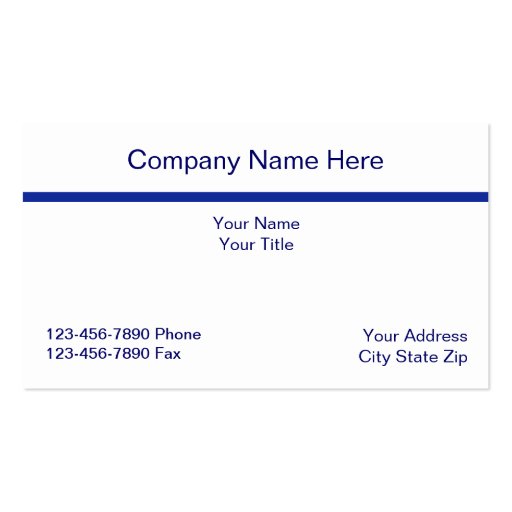 Simple Acountant Business Card (front side)