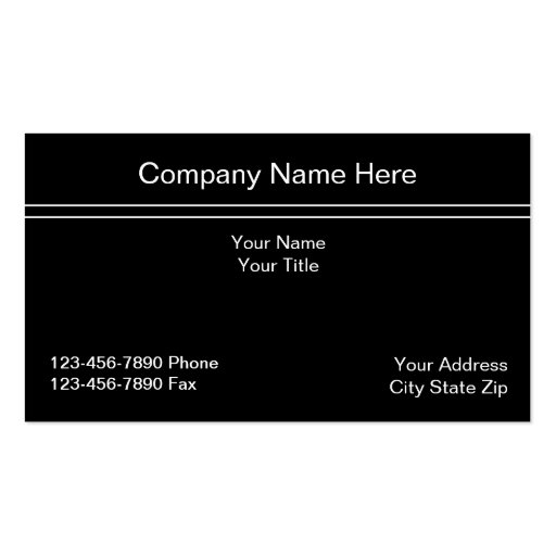 Simple Acountant Business Card (front side)