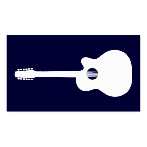 simple acoustic guitar business card template (back side)