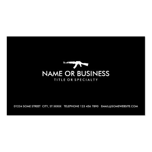 simple ak47 business card (front side)