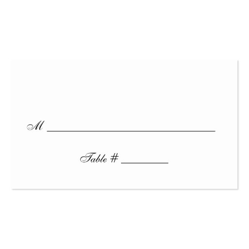 Simple, All Occasion - Table Assignment Cards Business Cards (front side)