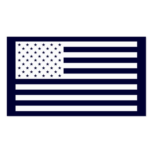 simple american flag business card (back side)