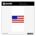 Simple American flag Skin For iPhone 4