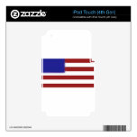 Simple American flag Skins For iPod Touch 4G