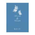 Simple Amparo Blue Butterfly RSVP