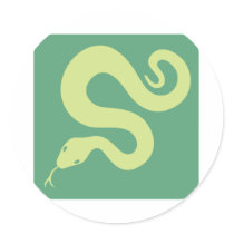 Simple Anaconda Round Stickers