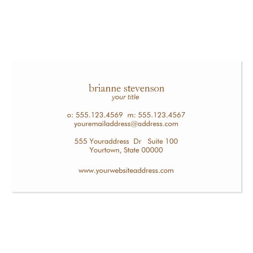 Simple and Classic Beauty Light Gray Minimalistic Business Card Templates (back side)