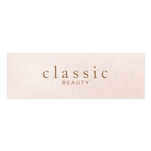 Simple and Classic Beauty Pink Linen Look Business Card Templates (front side)