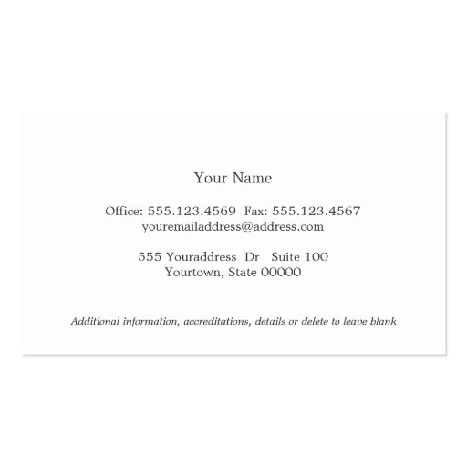 Simple and Elegant Attorney White with Border Business Card (back side)