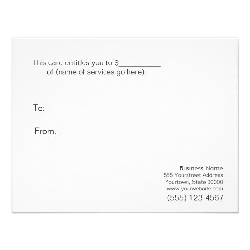 Simple and Elegant Men's Fashion Gift Certificate Invites