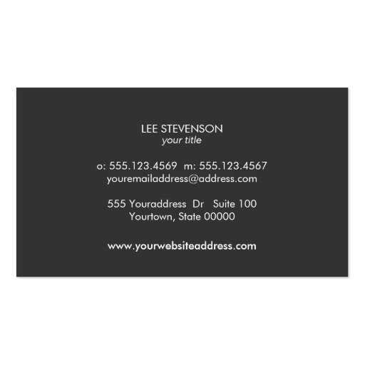 Simple and Modern Abstract Artist Business Card (back side)