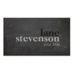 Simple and Modern Bold Font Weathered Black Business Cards