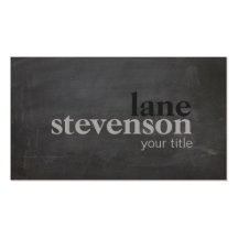 Simple and Modern Bold Font Weathered Black Business Cards