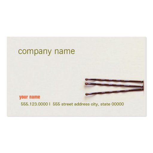 Simple and Natural Hair Salon Business Card