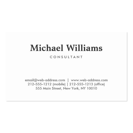 Simple and Professional Business Card Templates (front side)