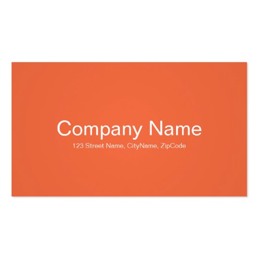 Simple and Professional Orange Business Cards (front side)