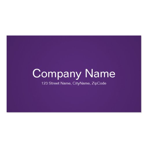 Simple and Professional Purple Business Cards (front side)