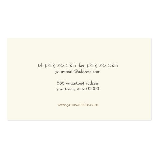 Simple and Sophisticated Attorney Ivory Business Card Template (back side)