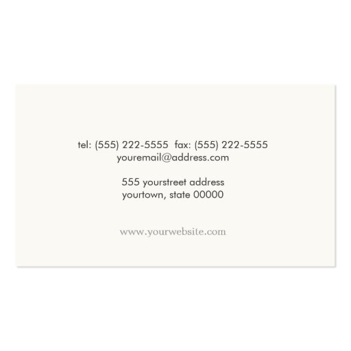 Simple and Sophisticated Attorney Off White Business Card Templates (back side)