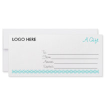 Simple and Sweet Gift Certificate rack cards