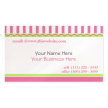 Simple and Sweet/ Pink Business Cards