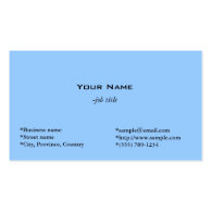 Simple ,aqua blue business card business card template