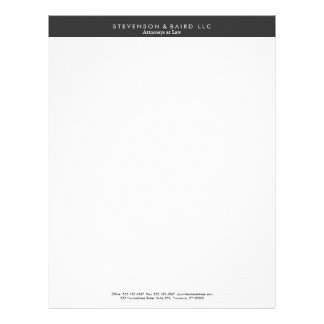 Simple Attorney Black and White Letterhead