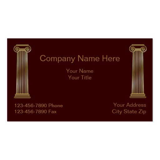 Simple Attorney Business Card (front side)
