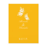 Simple Aurora Yellow Butterfly RSVP