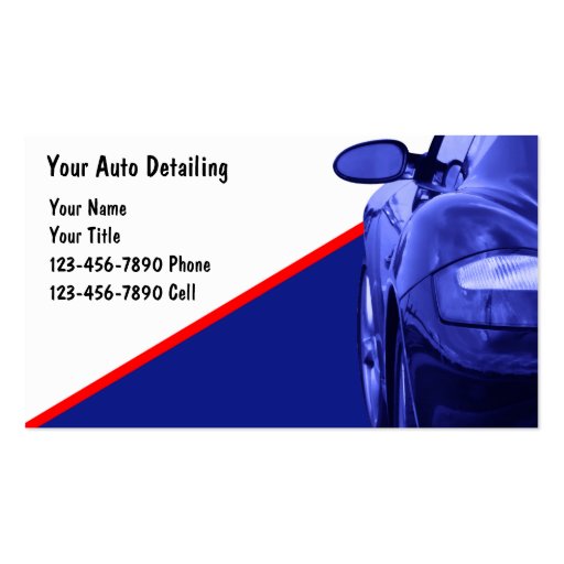 Simple Automotive Business Cards (front side)