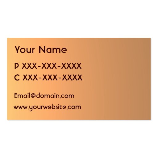 Simple autumn colored pine cone business cards (back side)