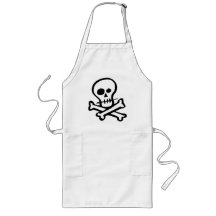 Simple B&W Skull & Crossbones Apron