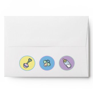 Simple Baby Elements in Circles envelope