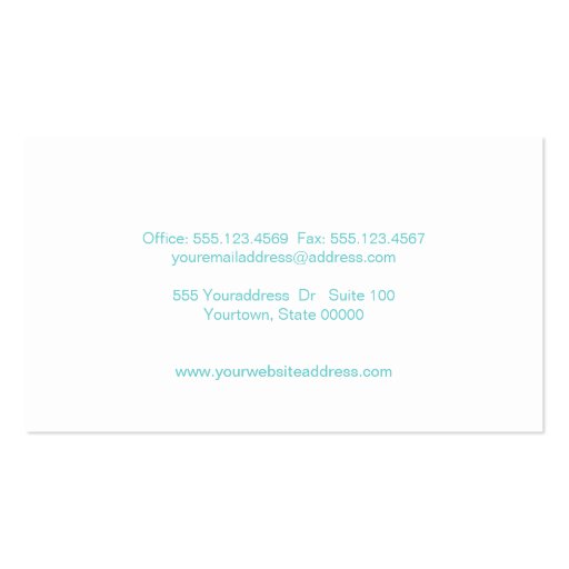 Simple Bakery White Icing Typography Business Card (back side)