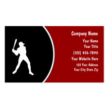 Simple Baseball Business Cards