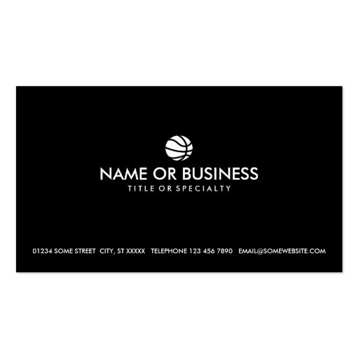 simple basketball business cards