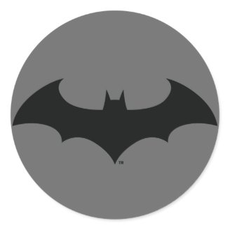 Simple Bat Silhouette Round Sticker