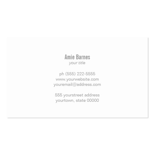 Simple Beige Modern Minimalist Business Cards (back side)