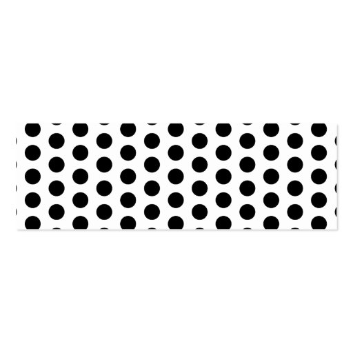 Simple Black and White Polka Dot Basic Pattern Business Card Template (front side)