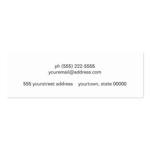 Simple Black and White Professional Minimalistic Business Card Template (back side)