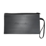 Simple Black Brushed Metal look-Monogram Wristlets