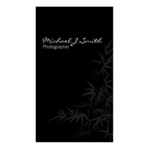 Simple Black Business Card Template (front side)