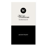 Simple Black & Cream Monogram Business Cards business cards