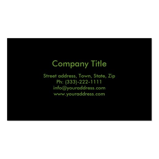 Simple Black Lawn Care Grass Card Business Card Template (back side)